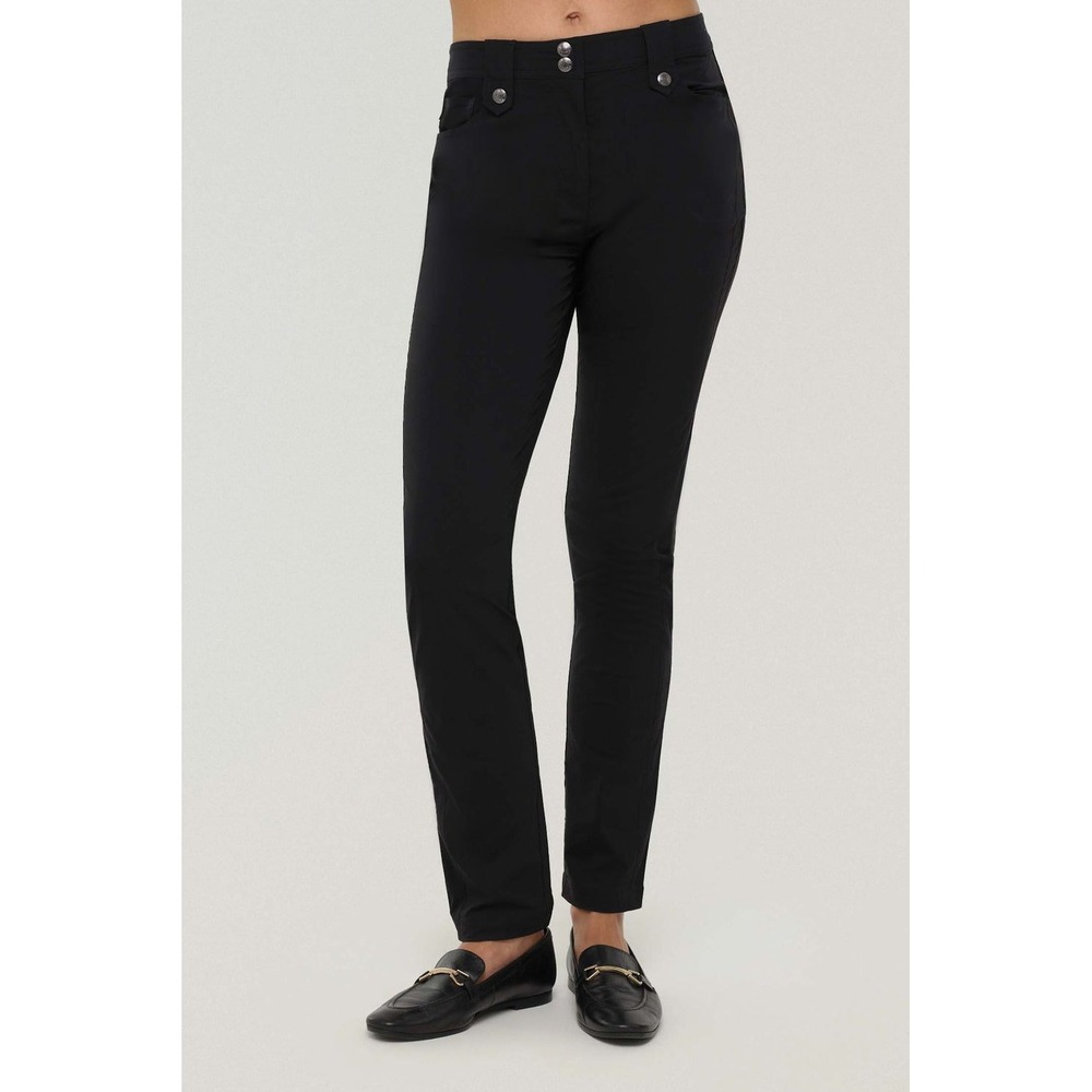 Anatomie Skyler Travel Pants Womens XS Dark Black Slim Fit Stretch Tapered